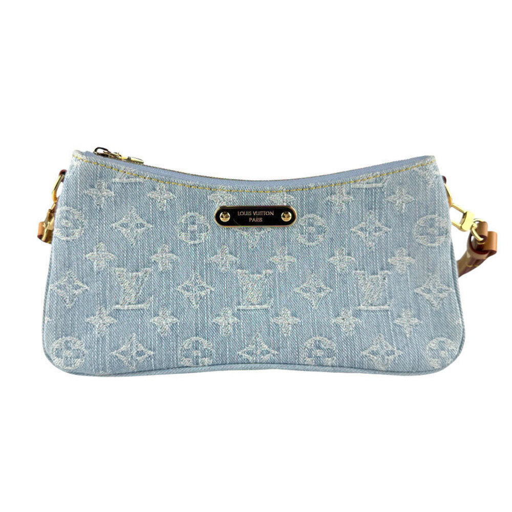 Louis Vuitton Shoulder Bag Monogram Denim Pochette Rive Blue